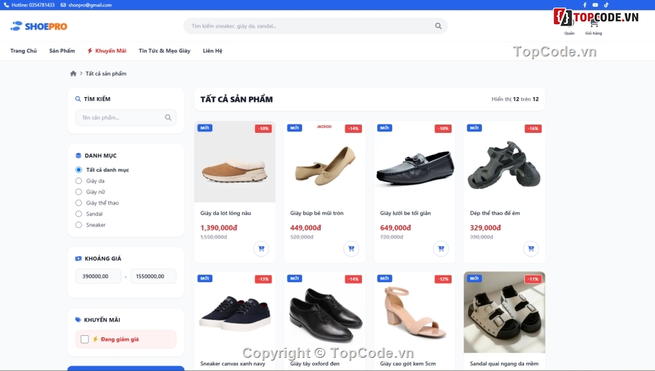 giày dép,Web bán giày  MVC,web bán giày dép